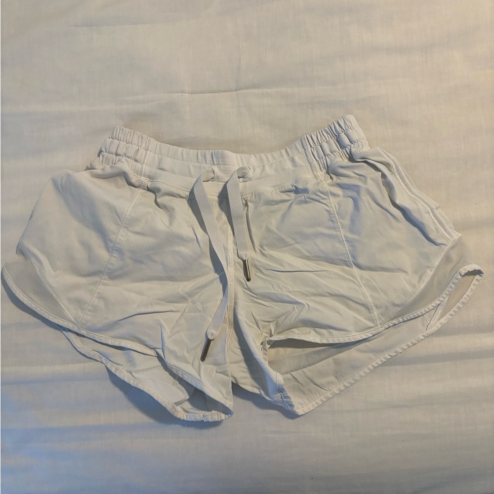 White Lululemon Running Shorts